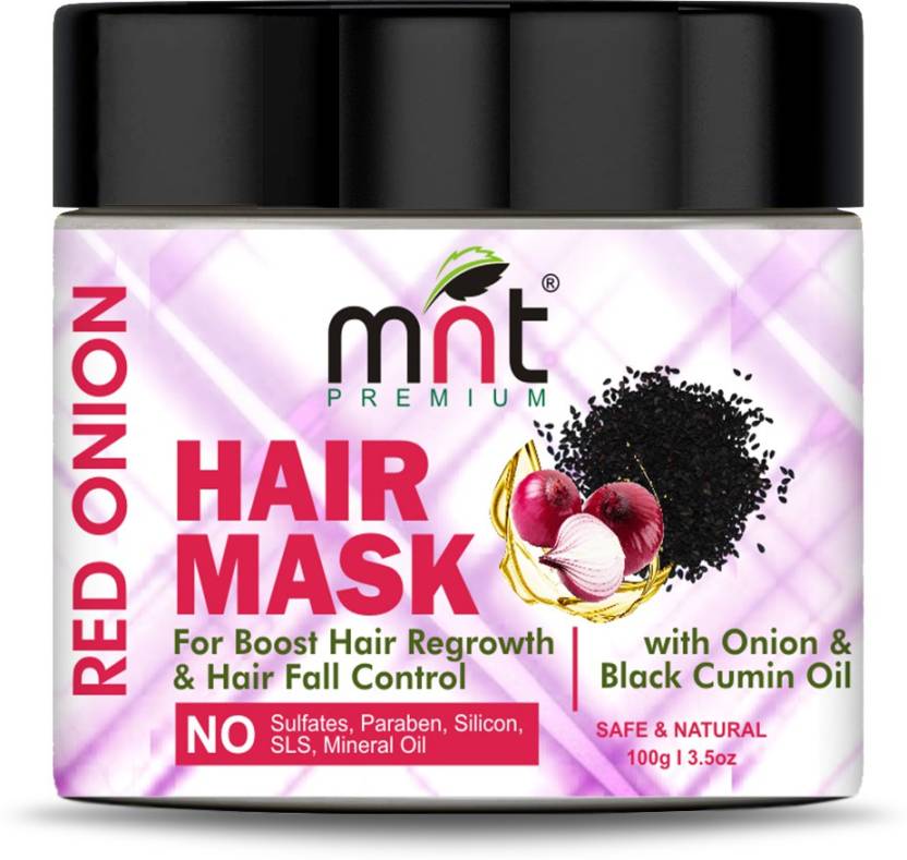 Red Onion Hair Mask with Onion & Black Cumin Oil for Hair Fall Control, Hair Grow & Damaged Hair Repair, 100g
