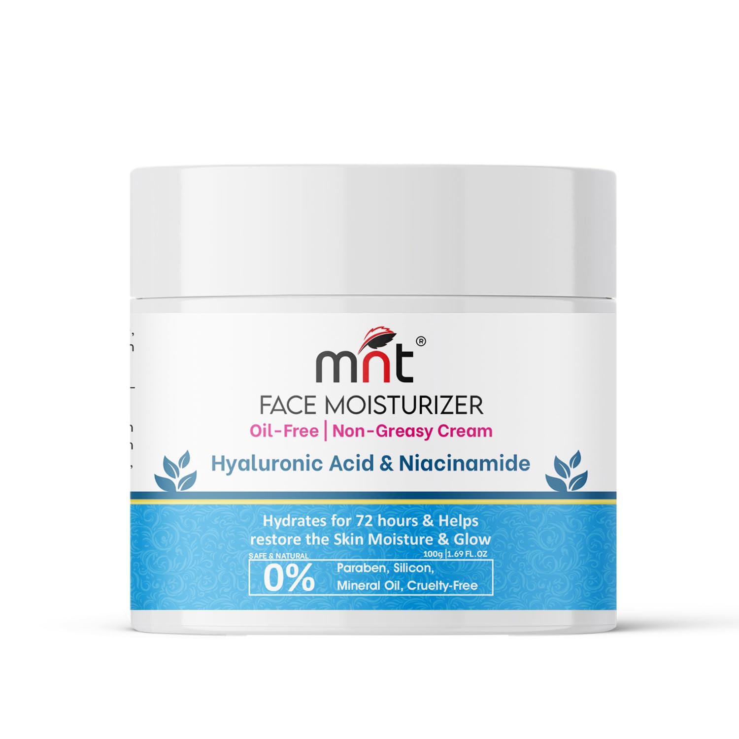 Niacinamide & Hyaluronic Acid Face Moisturizer Cream for Plumping and Hydrating Skin | Anti-Aging Face Moisturizer for Dry Skin | Non-Greasy & Oil Free Cream | 100 g
