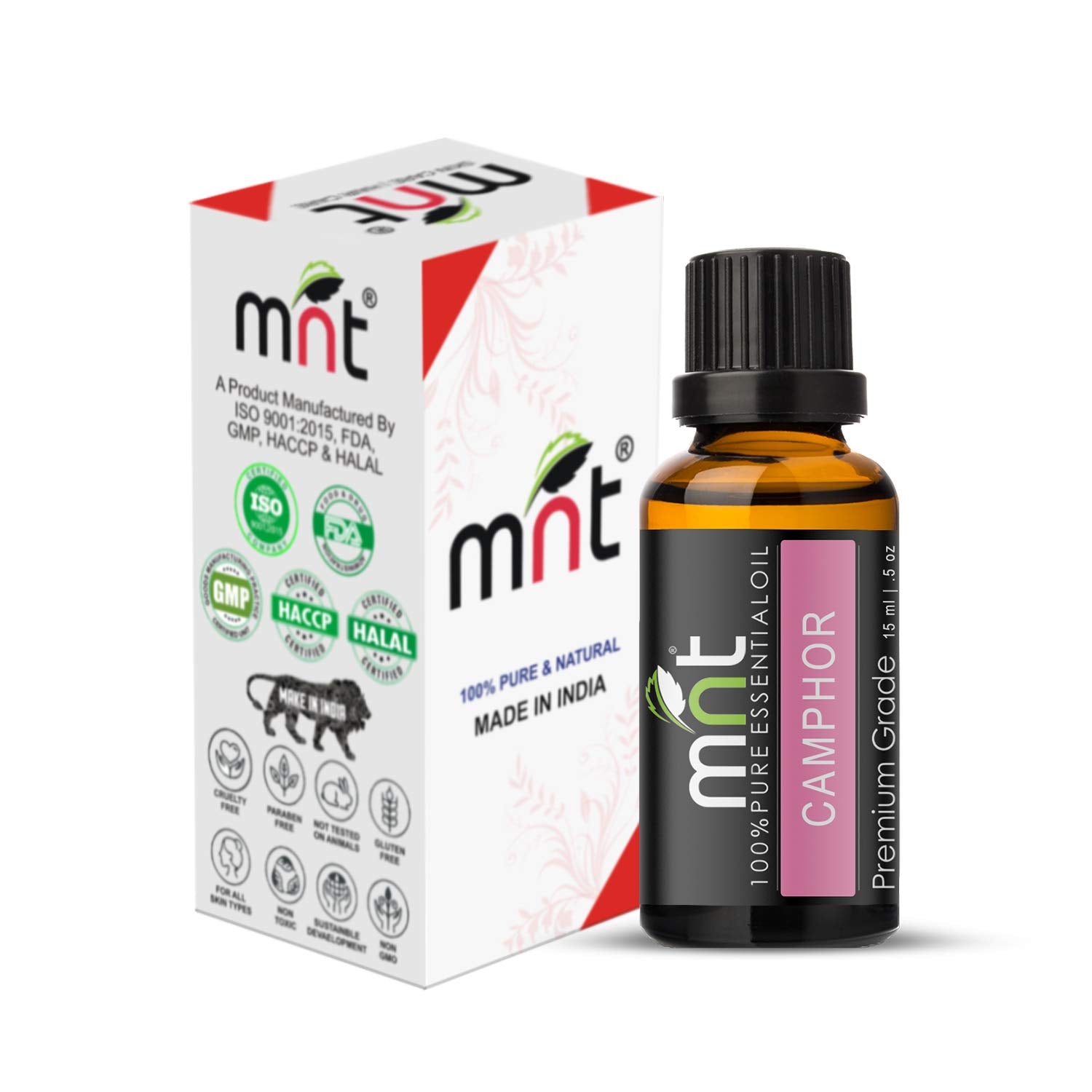 Camphor Essential Oil 100% Pure Natural For Relieves Skin Itching And Irritation, Soothes Burns & Rashes, Cures Acne, Strengthens Hair Roots, Boosts Hair Growth, Fights Hair Loss