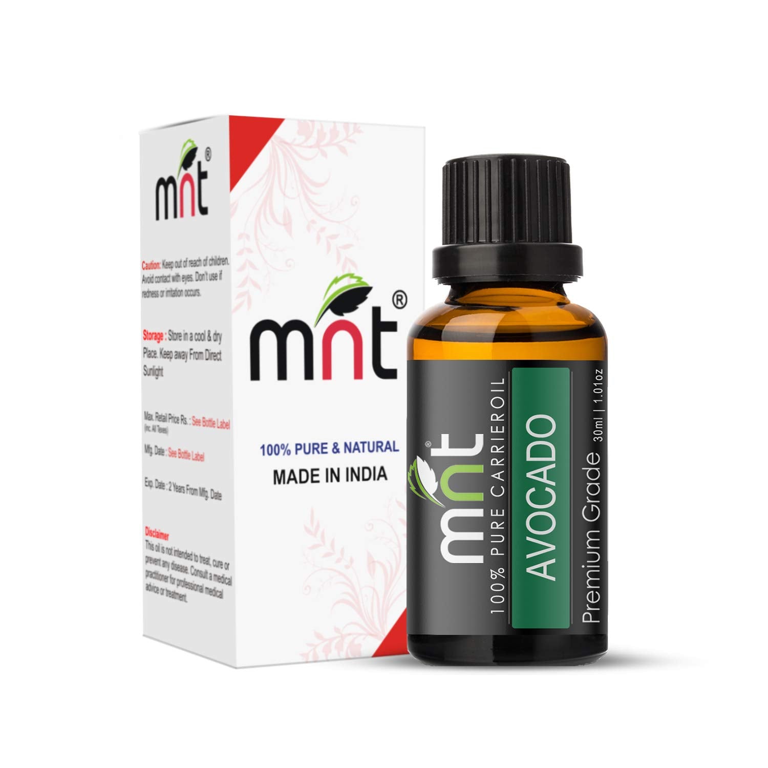 Avocado Cold Pressed Carrier Oil 100% Pure Natural & Therapeutic Grade & Aromatherapy for Hair, Face & Skin