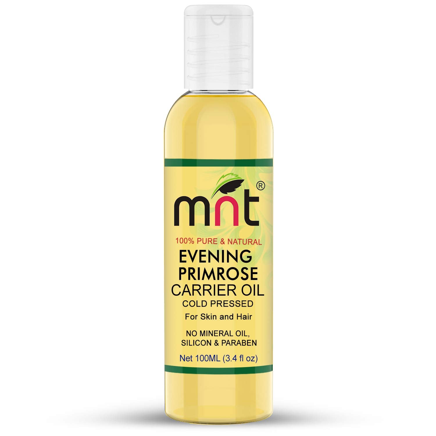 Evening Primrose Cold Pressed Carrier Oil 100% Pure Natural & Undiluted For Aromatherapy, Massage Use for Hair Cair & Skin Care