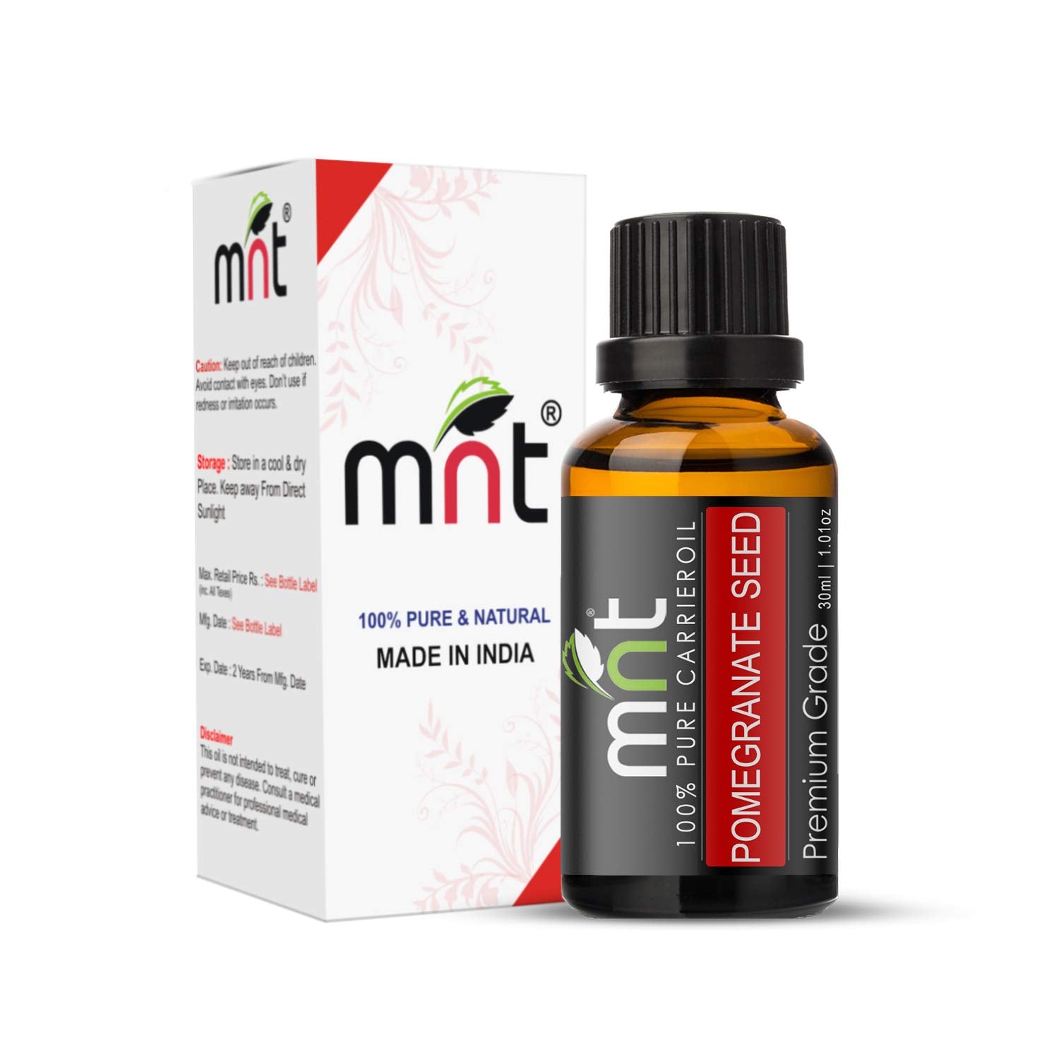 Pomegranate Seed Carrier Oil 100% Pure Natural & Undiluted For Hair Growth, Face & Skin Moisturizer