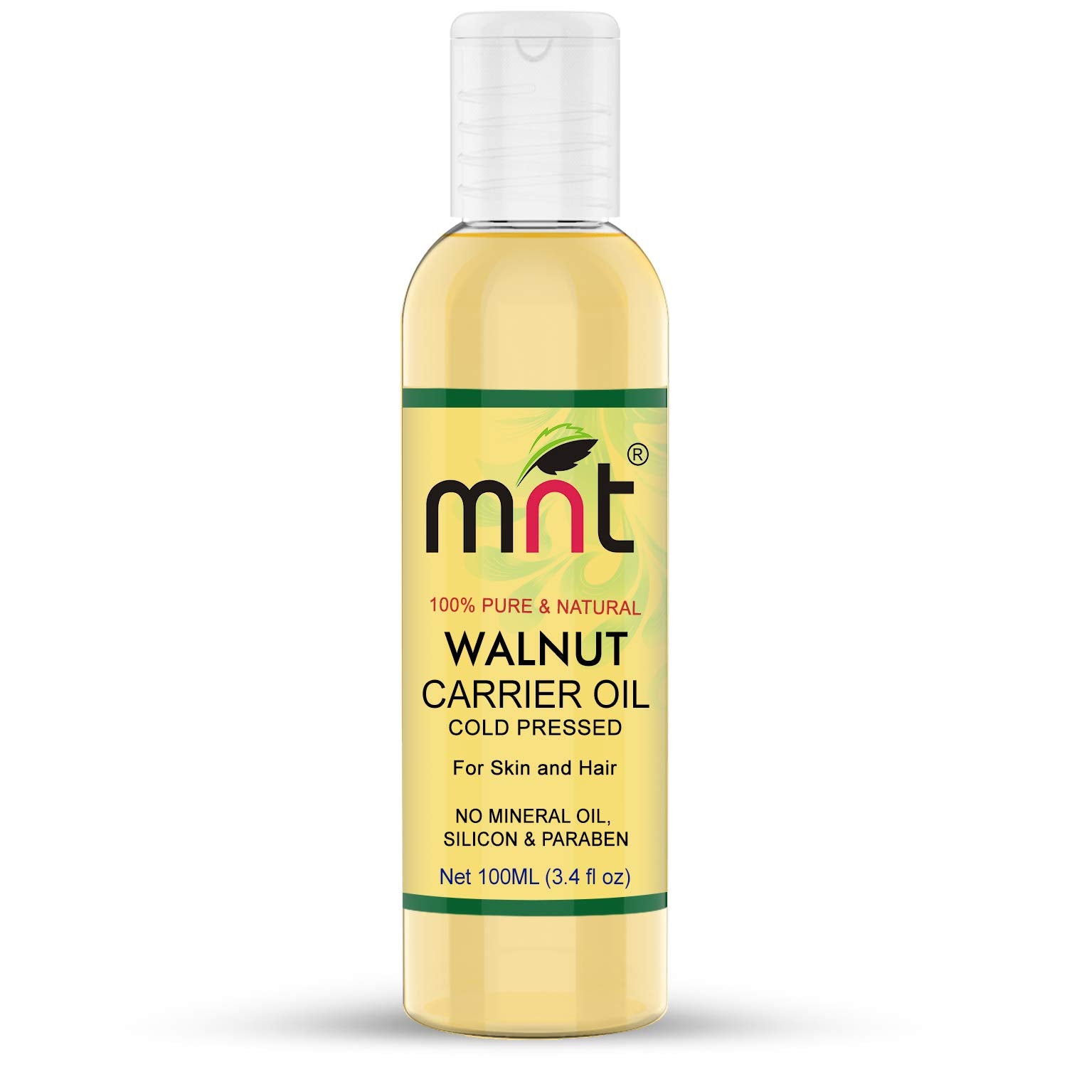Walnut Cold Pressed Carrier Oil 100% Pure Natural & Therapeutic Grade & Aromatherapy for Hair Care and Skin Care