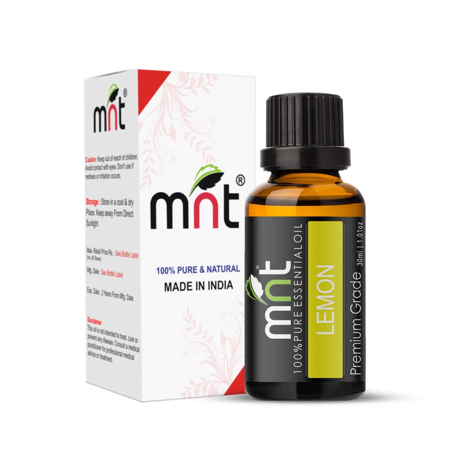 Lemon Essential Oil - 100% Pure & Natural Therapeutic Grade Oil for Healthier Skin, Hair, Body, Face and Aromatherapy
