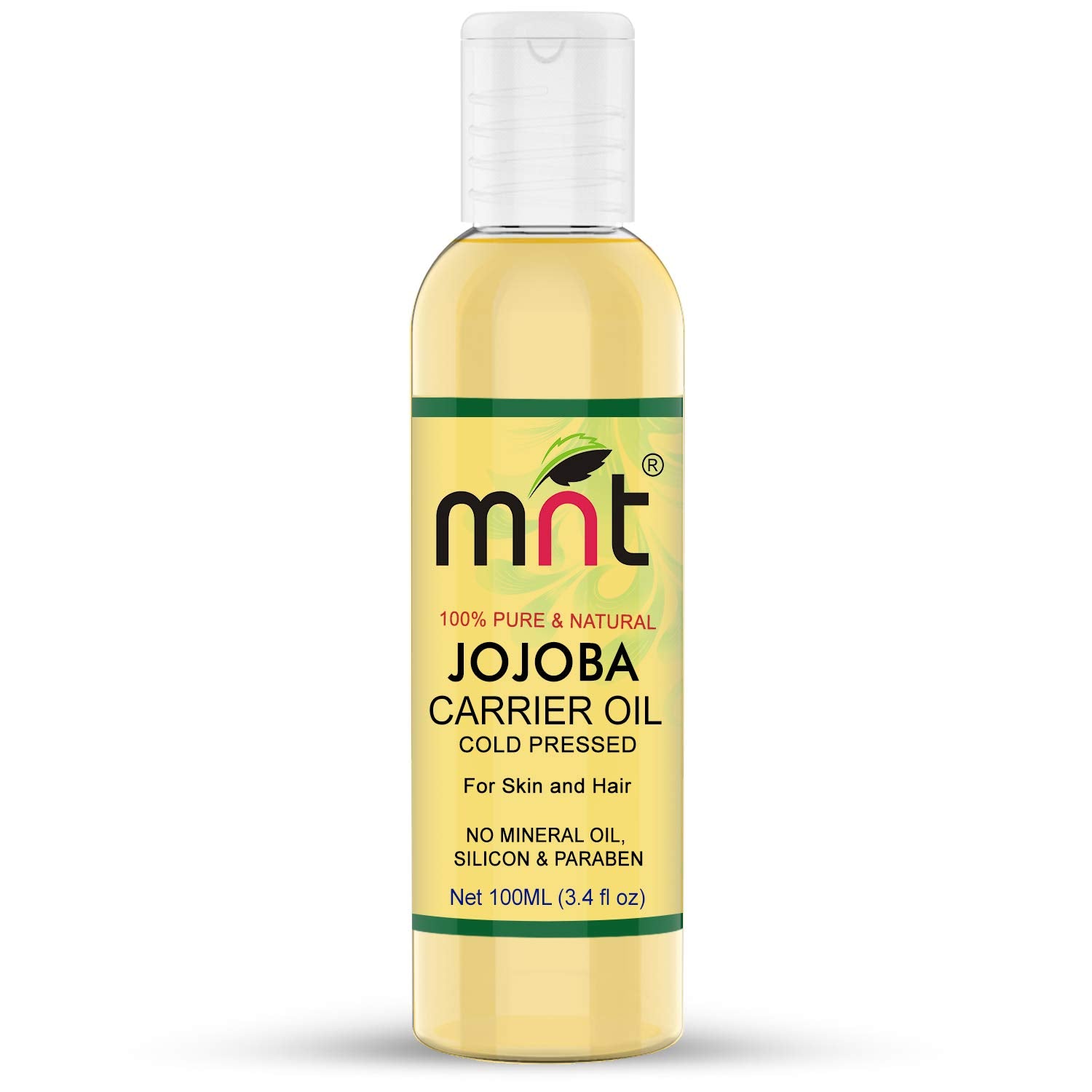 Jojoba Cold Pressed Carrier Oil – 100% Pure & Natural for Face, Hair, Skin, and Body Massage, Nourishing Care