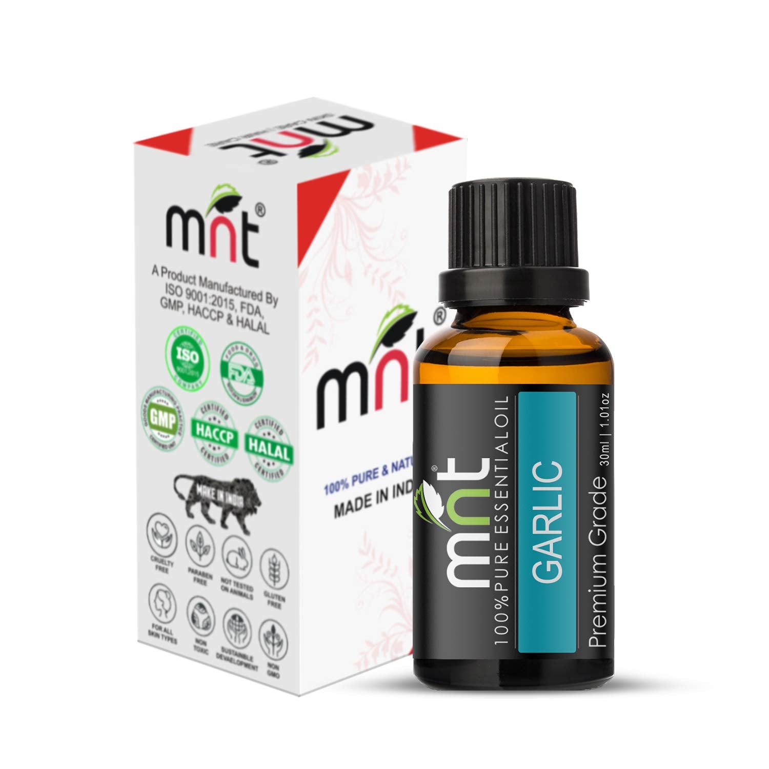 Garlic Essential Oil 100% Pure Natural & Undiluted Therapeutic Grade for Aromatherapy, Skin health, Acne & Healthy hair