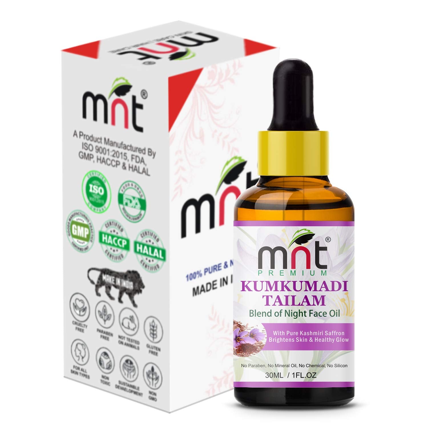 Kumkumadi Tailam for Skin Brightening, Whitening, Healthy & Glowing Skin, 30ml