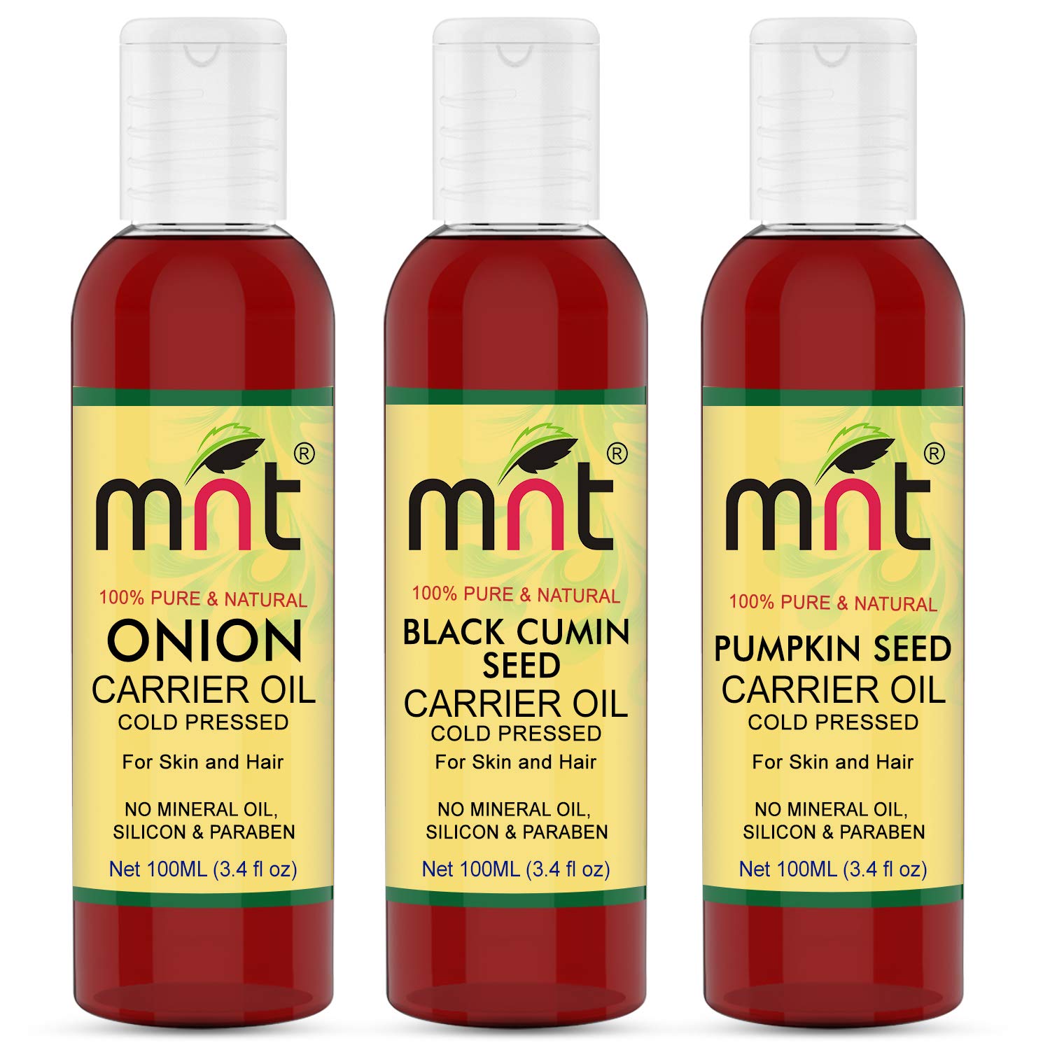 Onion Oil, Black Cumin Seed Oil and Pumpkin Seed Oil