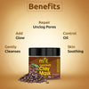 Chocolate Clay Mask with Coffee Oil & Vitamin C for All Skin Types Polishes| Gently Cleanses|Adds Glow |Unclogs Pores, 100g