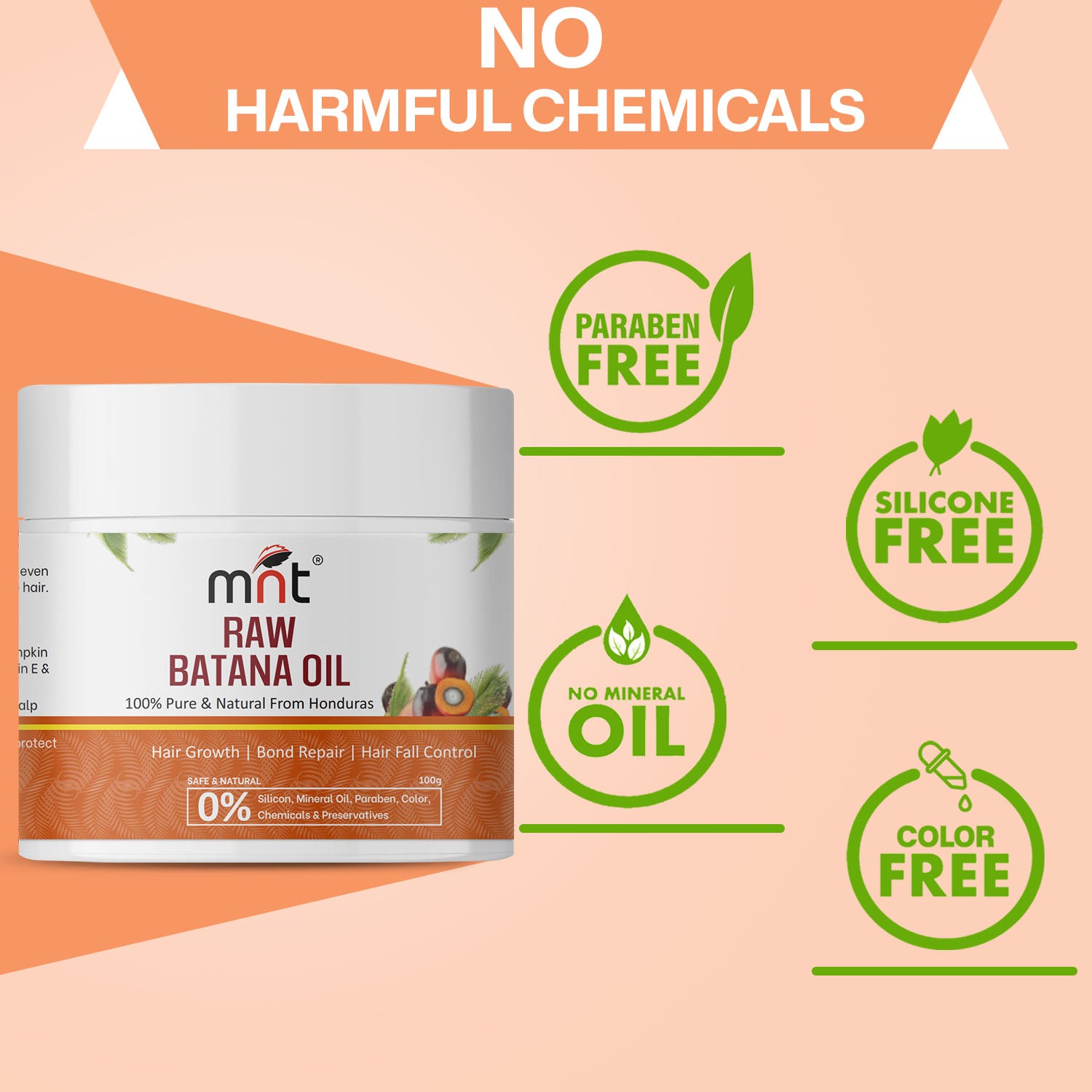 Pure Raw Batana Oil for Hair Growth | Derived from American Oil Palm Nut | Promotes Thicker Hair Growth & Hair Nourishment | 100 gm