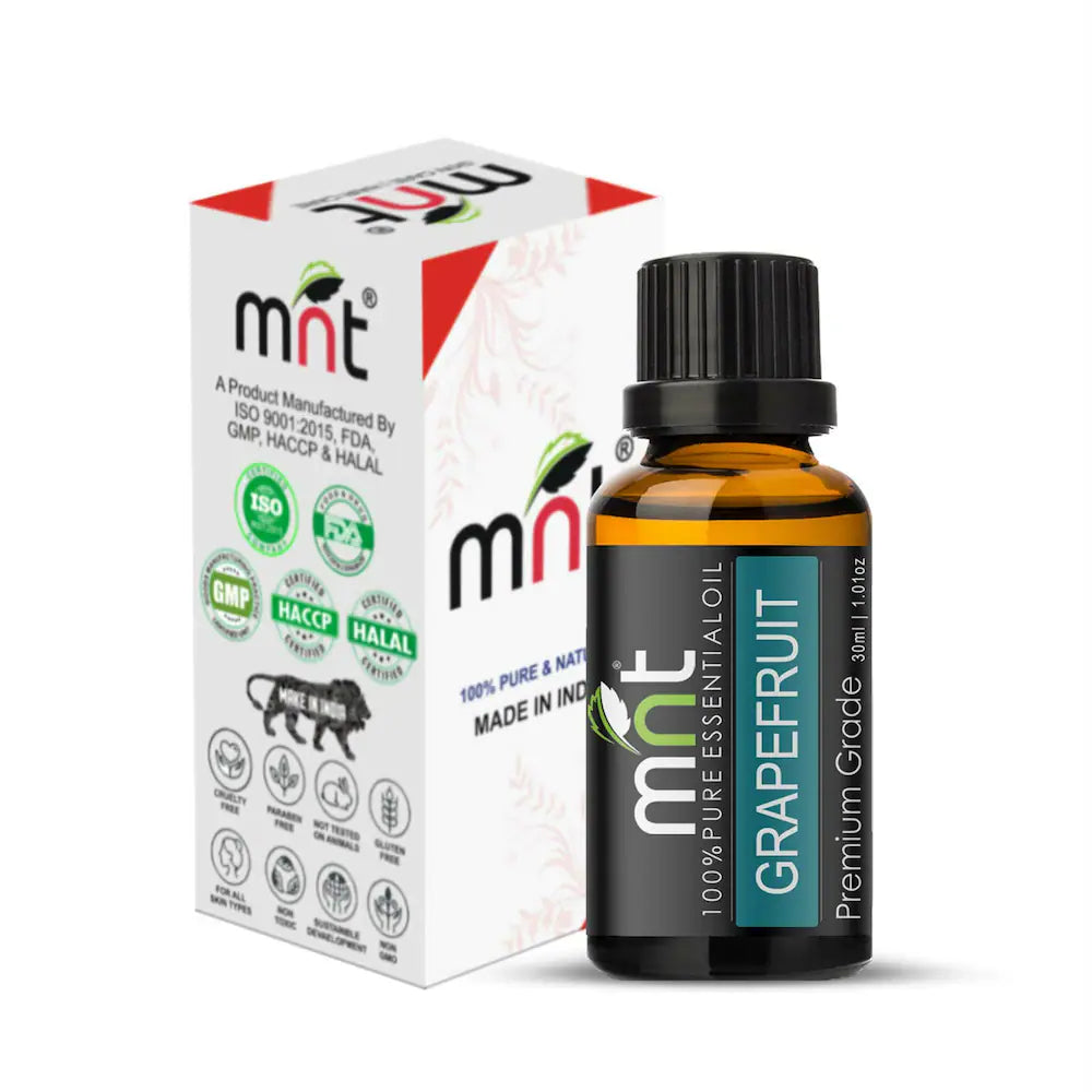 Grapefruit Essential Oil - 100% Pure & Natural Oil for Acne, Face, Hair, Skin, Body and Aromatherapy